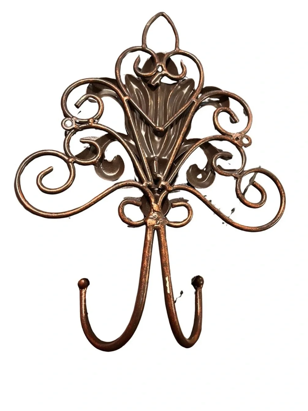 Fleur-de-Lis Metal Wall Hook in Bronze Finish